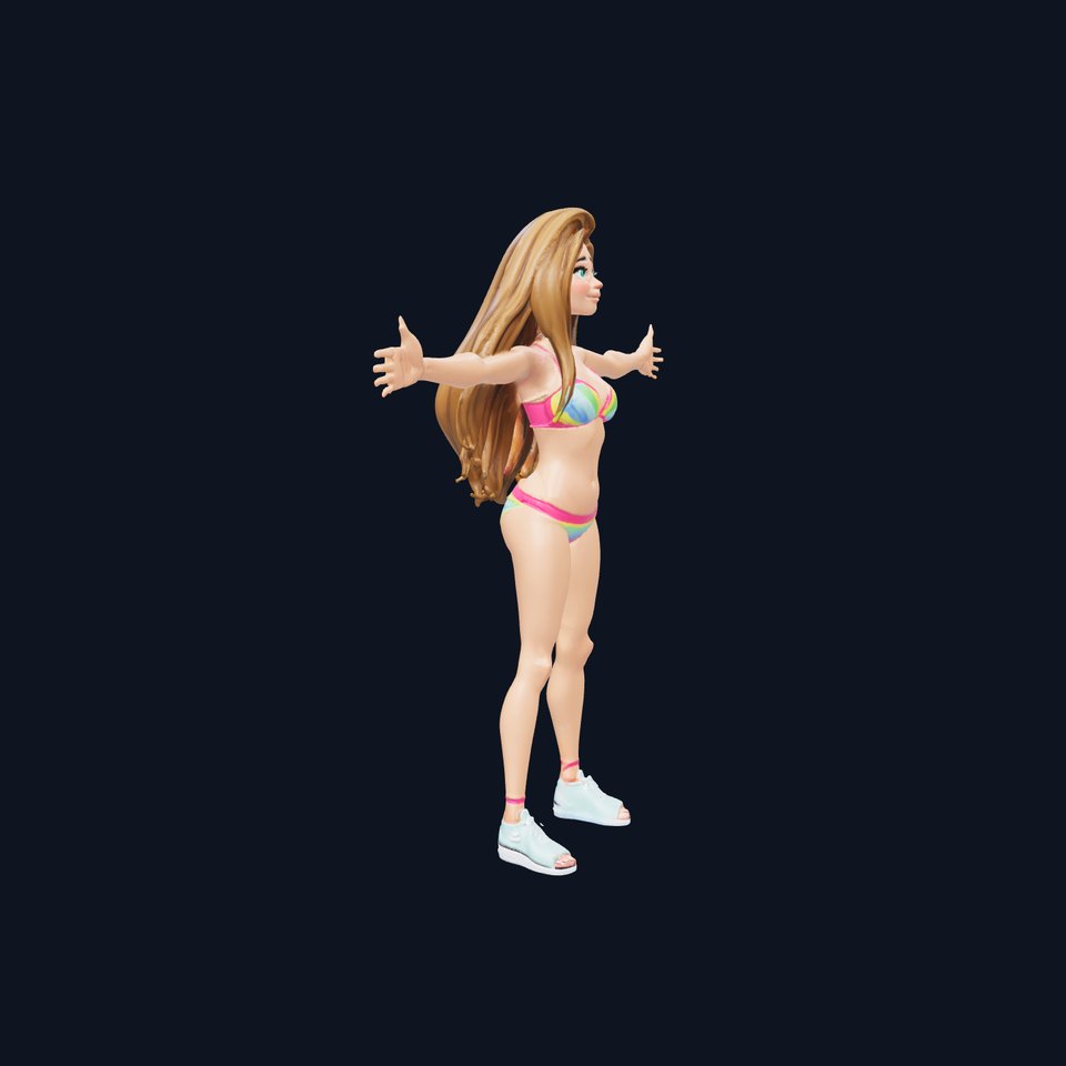 Vibrant Bikini Character model pack